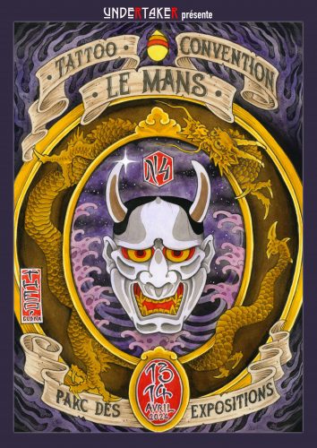 Affiche de la 4ème édition de la Tattoo conv Le Mans